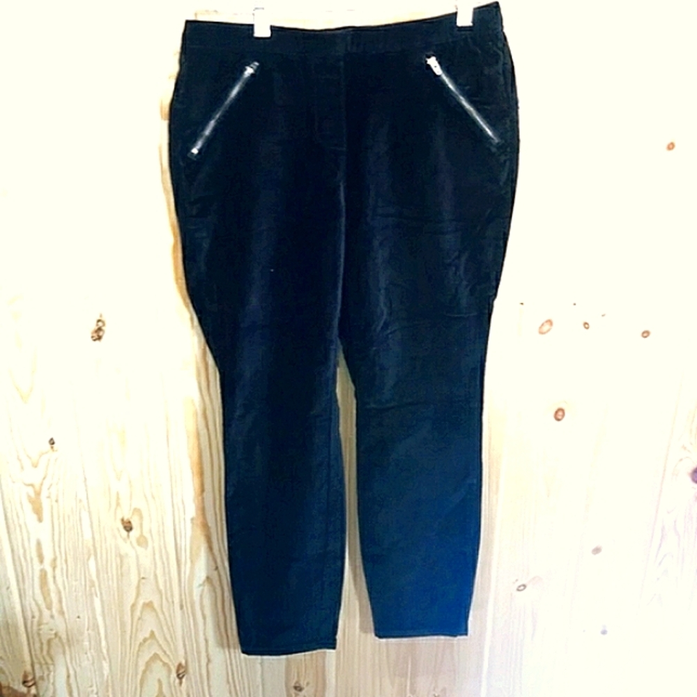 Garnet Hill Black Velvet Pants